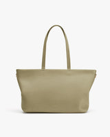 Large tote bag with dual handles and a flat base.