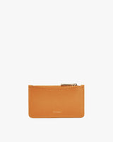 Small zippered pouch with brand name on front