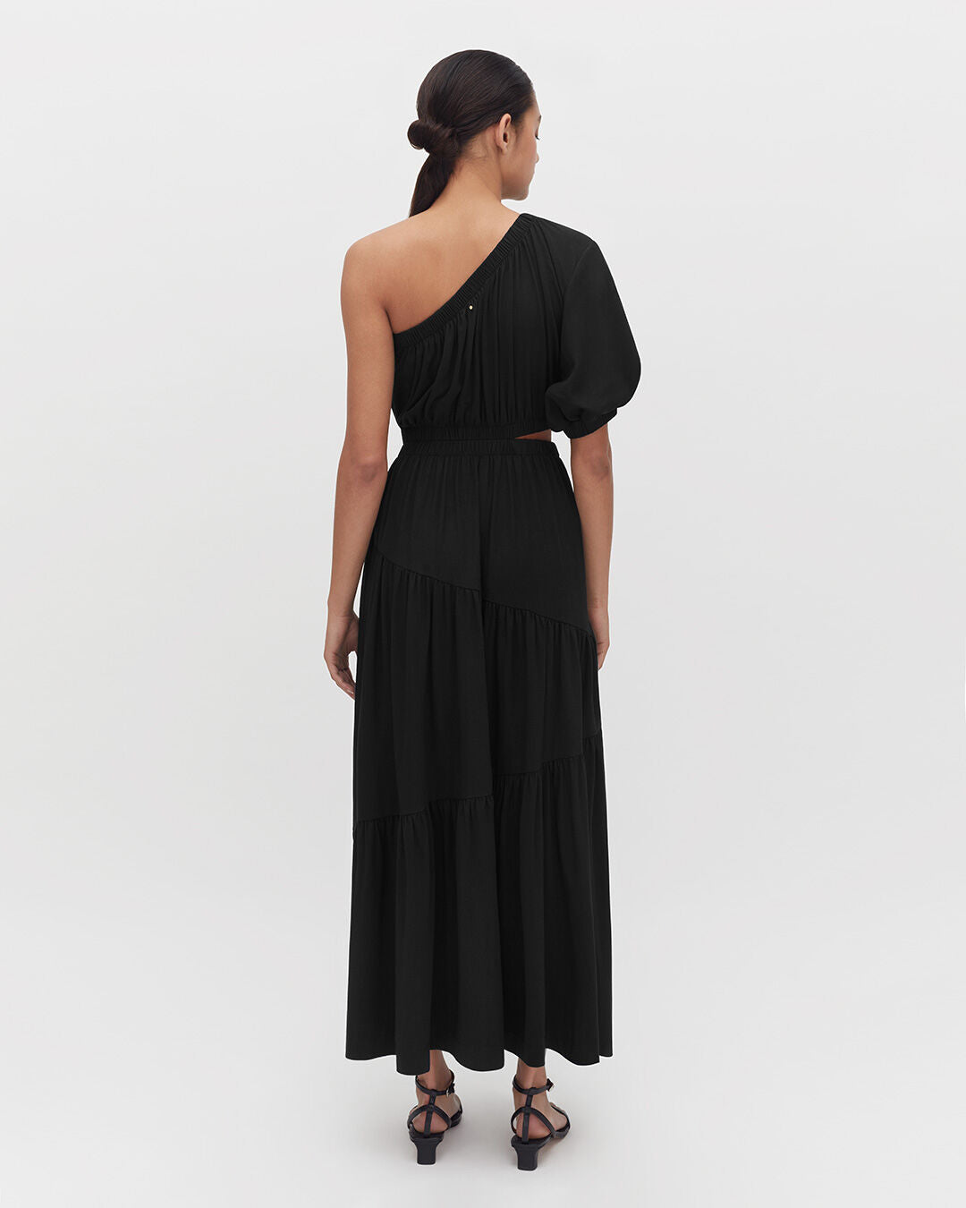 Gathered One Shoulder Dress – Cuyana