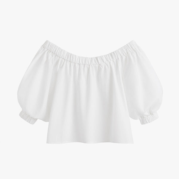 White off the deals shoulder top