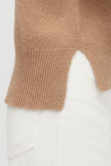 Sweater hem and top of pants close-up