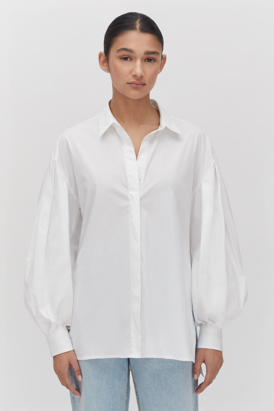 Poplin Balloon Sleeve Shirt – Cuyana