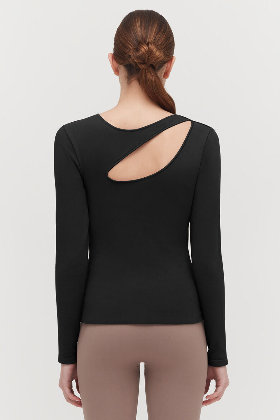 Black Long Sleeve T-Neck Bodysuit - X-small / Black