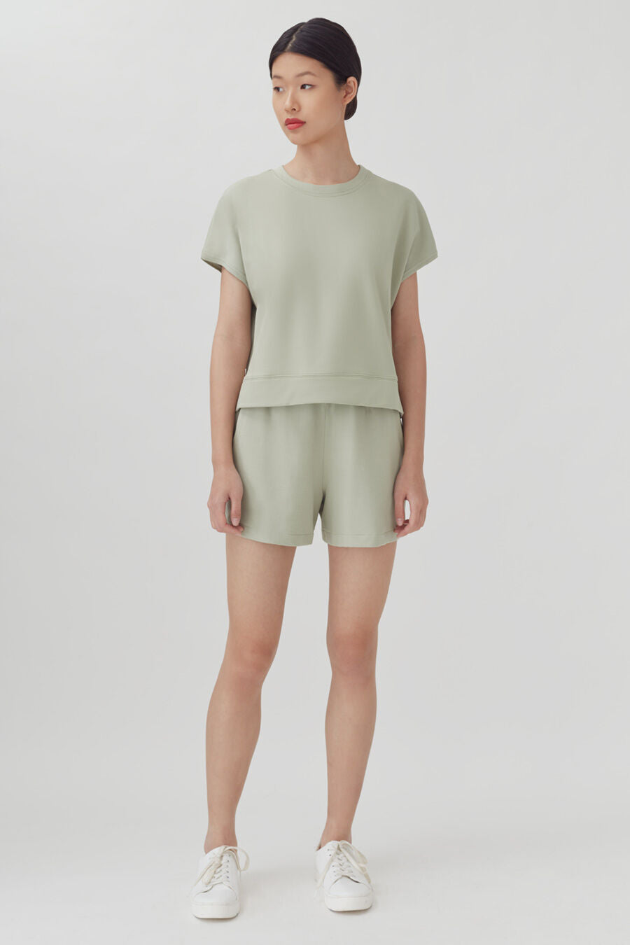 French terry short sleeve sweatshirt Clearance