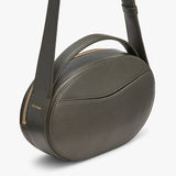 Small shoulder bag with a zipper and a long strap