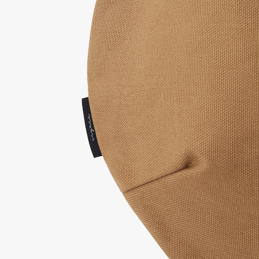 Close-up view of a beanie with a visible brand tag