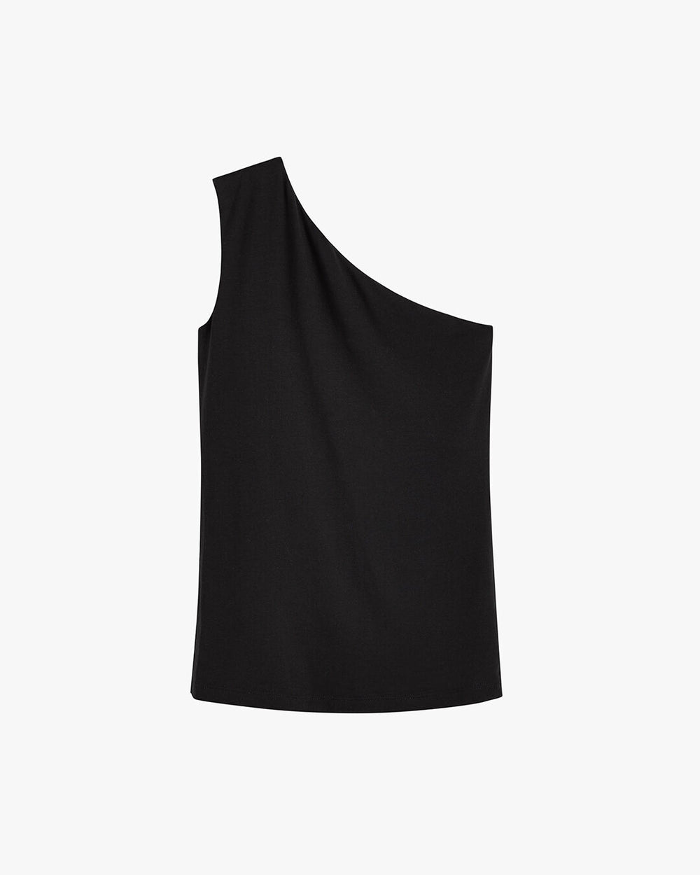 One-shoulder sleeveless top displayed against a plain background.