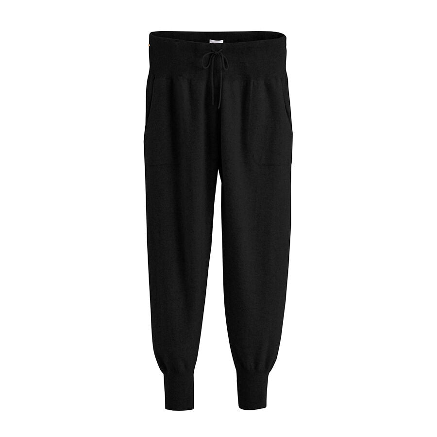 Pair of sweatpants with drawstring waist and elastic cuffs