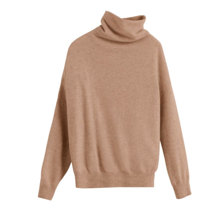 Turtleneck sweater isolated on a plain background.