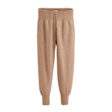Sweatpants with drawstring waist and elastic cuffs.