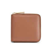Small square wallet with zipper closure
