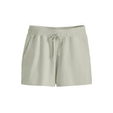 Shorts with drawstring waist and pleats