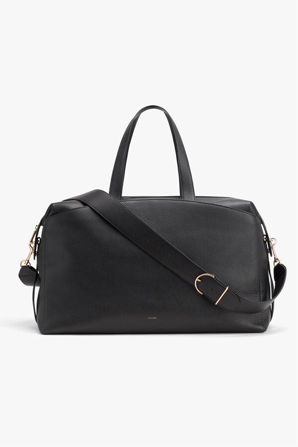 Small leather outlet weekend bag