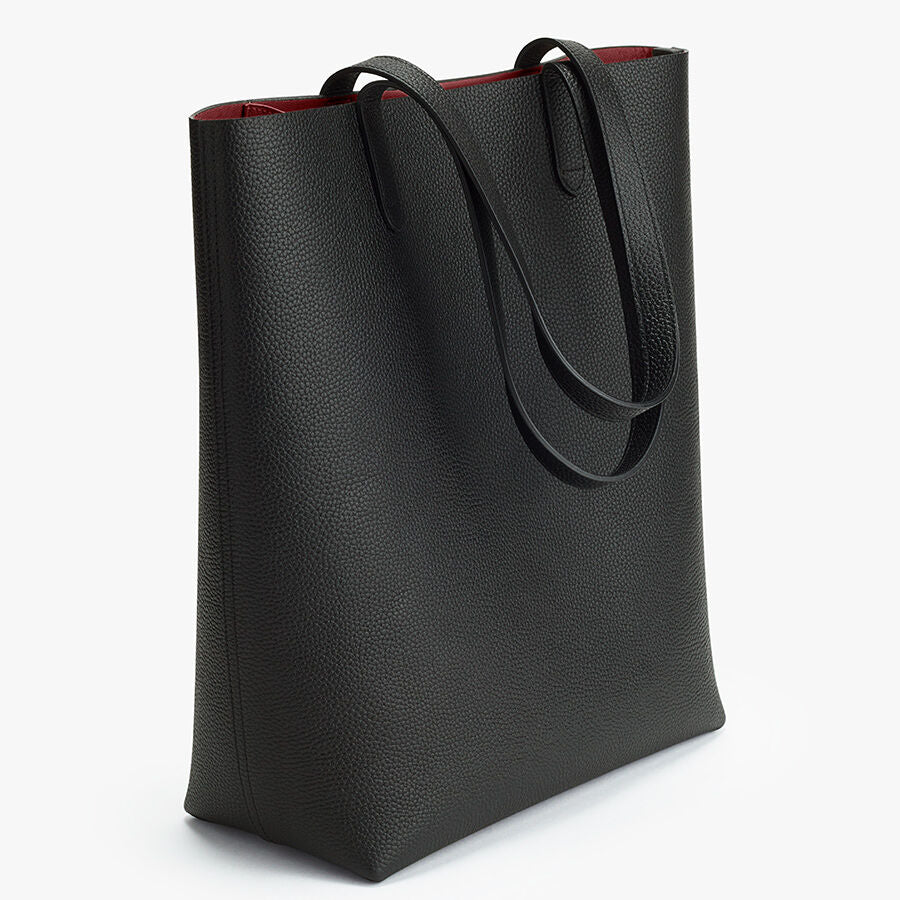 Tote bag standing upright with two handles