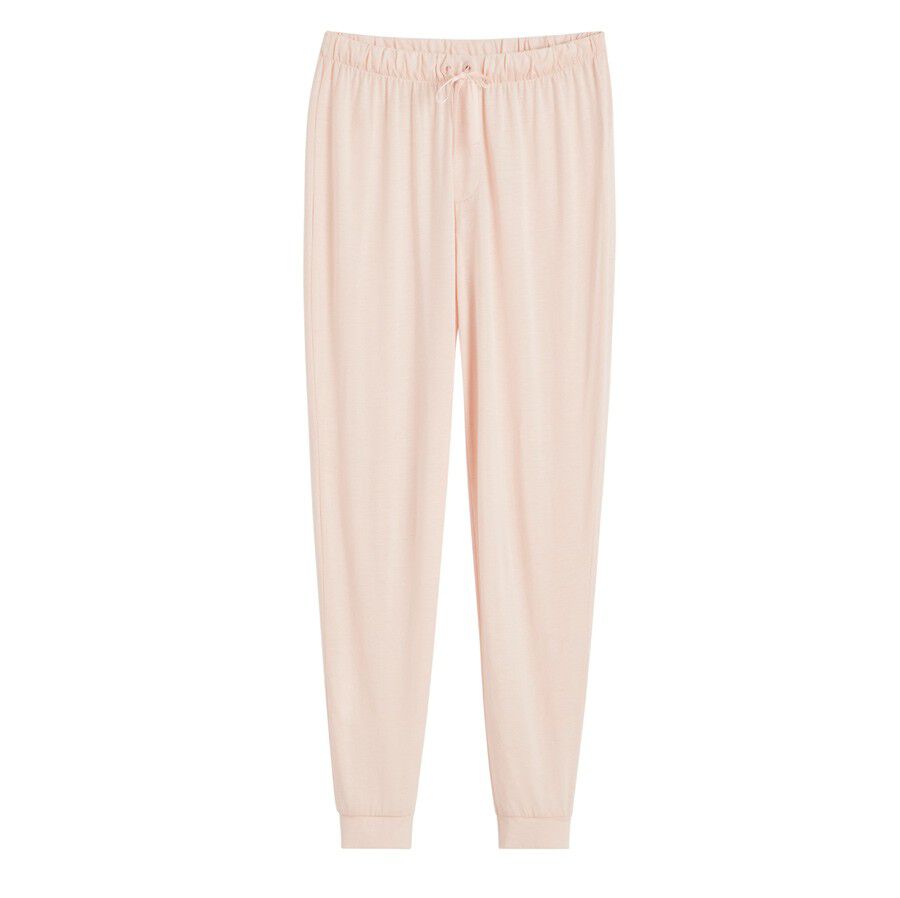 Plain jogger-style pants with elastic waistband