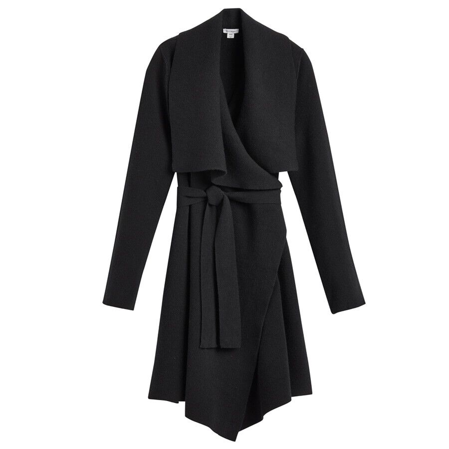 Wool Cashmere Short Wrap Coat