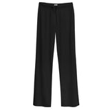Pair of wide-leg trousers with elastic waistband
