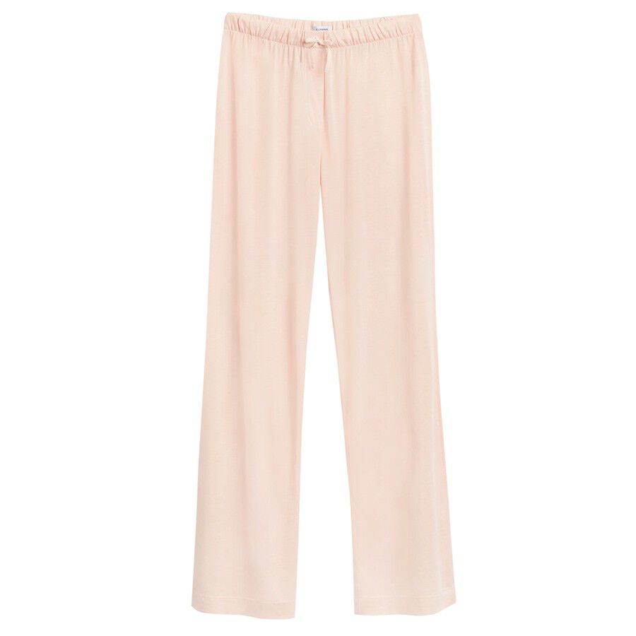 Pair of loose-fitting pants with elastic waistband.
